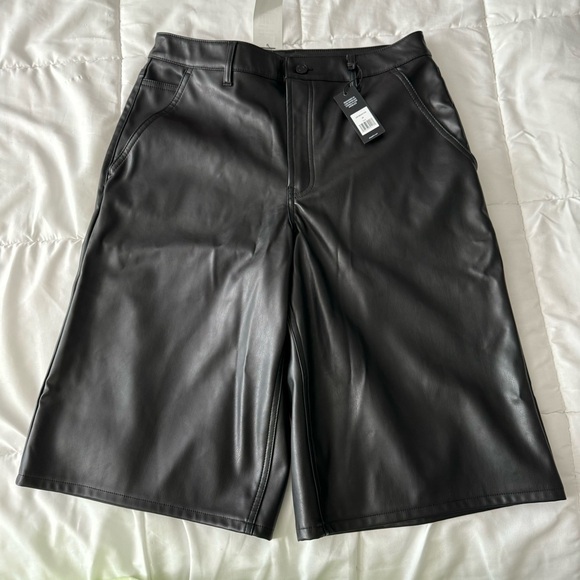 AFRM x Revolve Jasen The Utility Bermuda Faux Leather Short - Picture 3 of 5